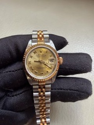 rolex 勞力士 日誌型系列79173自動機械女士腕表，間18k黃金材質，表徑26mm