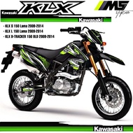 Old KLX 150 Fullbody Variation Striping Sticker Decal 2009-2014 - Old KLX L Decal - Old KLX S Decal 