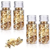 Gold Flakes for Resin, Gold Foil Flakes for Resin Gold Foil for Nails Metallic Foil Flakes Metallic 