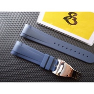 22MM rubber Applicable TUDOR watchband Biwan series black rubber strap watch belt accessories curved interface