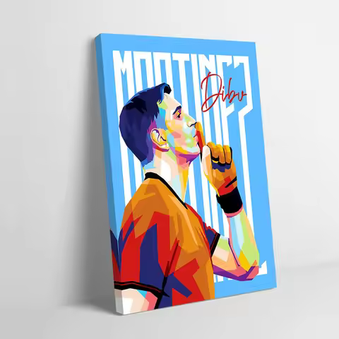 Emi Martinez Pop Art Football Player Poster Customizable Printed Canvas Painting for Pictures Wall A