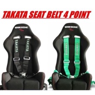 TAKATA 4 Point Seat Belt Green / Black