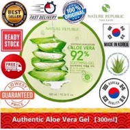 Nature Republic Korea 100% Original Soothing &amp; Moisture Aloe Vera 92% Smoothing Gel 300ml EXP Apr 2026