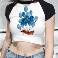 Dachshund Print Crop Top - Aesthetic Y2K Gyaru-Inspired Teen Tee