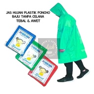 LDPE HDPE Plastic Raincoat 0.4 Thick Raincoat Long Sleeve Poncho Plastic Raincoat and Pants Set