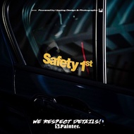 SP Car Sticker Driving Safety First HF Style Sticker Car Triangle Window Motorcycle Saddlebag Helmet Reflective Sticker