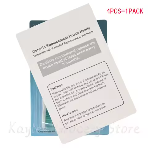 4PCS Electric Toothbrush Replacement Brush Head HX6014 Suitable for HX6730/HX3260a/HX3226/HX6511HX68