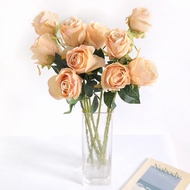 yudie 1/3/5pcs Artificial Rose Bundle Home Decoration Party Decoration Wedding Decoration Artificial