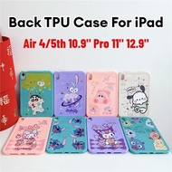 Disney TPU Back Case For iPad Air 4th 5th/iPad Gen 10/Pro 11" 12.9" 10.9" 2018 2020 2021 2022 Soft Silicone Cute Case Shockproof Ultra Slim Back Cover