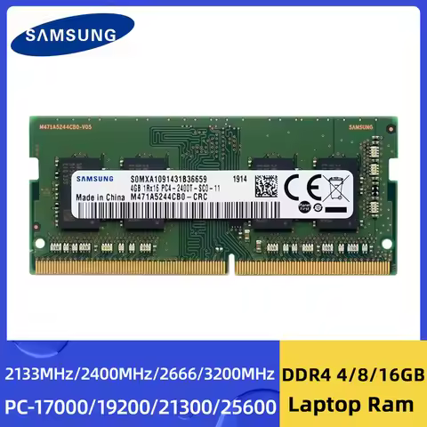 SAMSUNG DDR4 16GB 8GB 4GB 3200MHz 2666Mhz 2400MHz 2133MHz SODIMM Memory PC4-2133P 2400T 2666V 3200AA