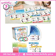 [Lovoski] Phonics Flash Cards Sight Words Fun Home School Supplies Letter Sound for Elementary Kinde