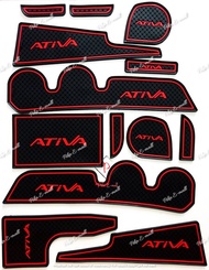 Perodua Ativa Car Interior Slot Mat With Ativa Logo/ Glow in Dark