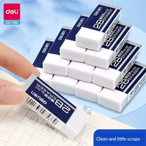 Deli Stationery 1pcs Eraser 2B 4B Soft Rubber for Kids Clear Eraser Pencil Set Office School Art Sup