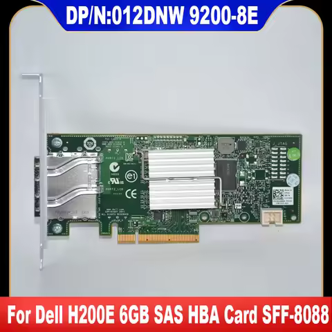 012DNW 9200-8E RAID Controller Expander Card 6Gb/s SAS SATA PCI-E HBA 2 Port SFF-8088 9200-8E For De