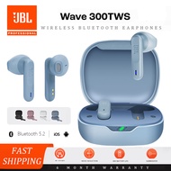 【6 Month Warranty】Original JBL Wave 300TWS True Wireless Earbuds In-Ear Bluetooth Earbuds Waterproof Sport Earphones Bass Noise Cancellation Headphones Built-in Microphone 32 Hour Battery Life JBL Earbuds