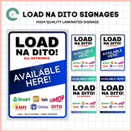 ⛑ Load Na Dito Signage l Load Available here Signage | Laminated Signage | Signage