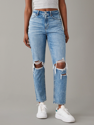 American Eagle กางเกงยีนส์ผู้หญิง MOM JEANS สี BLOWN OUT BLUE - 043-3936-923