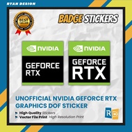 Nvidia Geforce RTX Vinyl Dof Logo Sticker Badge Graphic Card (Unofficial)
