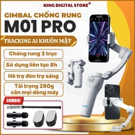 Tay Cầm Chống Rung Điện Thoại TOKQI M01 Gimbal AI Theo Dõi Chuyển Động Gymbal Chống Rung 3 Trục Xoay