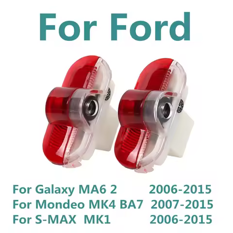 LED Car Door Welcome Warning Lamp Ghost Shadow Decoration Light For Ford Galaxy MA6 2 Mondeo MK4 BA7