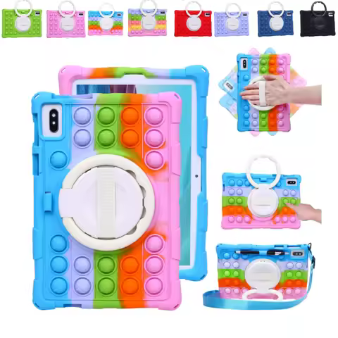 Case for Samsung Galaxy Tab S6 T720 S5E T860 10.5" Silicone Bubble Cover for S6 lite P610 A7 T500 10