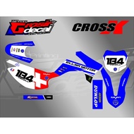 Decal Sticker Cross X 150Viar Full Bodybiru Decal Sticker Cross x 150Viar/200GT