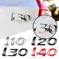 3D Chrome Metal Car Styling Letter Emblem Rear Trunk Decor For Hyundai I10 I20 I30 I40 Logo Nameplat