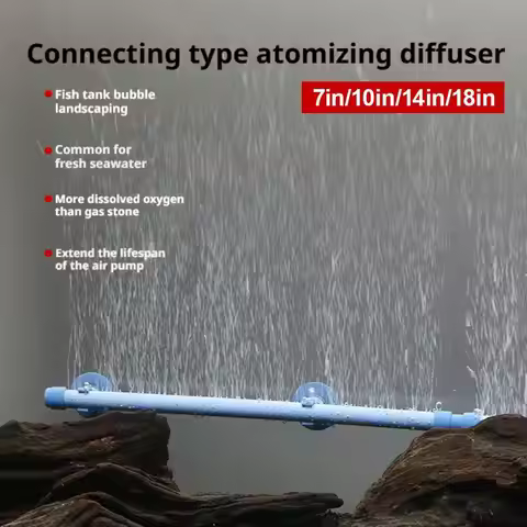 7/10/14/18inch Air Pump Sand Stone Aquarium Oxygen Pump, Fresh Air Stone Bubble Bar Aquarium Fish Ta