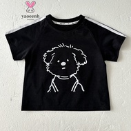 【YAOEENH】90-180CM Summer Boys Girls Casual Sports Wide-Leg Pants Middle Big Kids Letter Stretch Prin