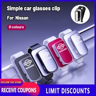 High quality car glasses clip Sunglasses Storage Clip sun visor Auto Interior Organize Accessories Car dedicated For Nissan Urvan Sentra Almera X-Trail Patrol Navara Frontier Cefiro Juke 370Z Grand Livina Altima Sylphy GT-R Serena NP 300 Terrano Vanette