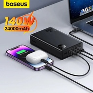 Baseus 140W Power Bank 24000mAh Portable External Battery Fast Charging 3 Ports PowerBank for iPhone