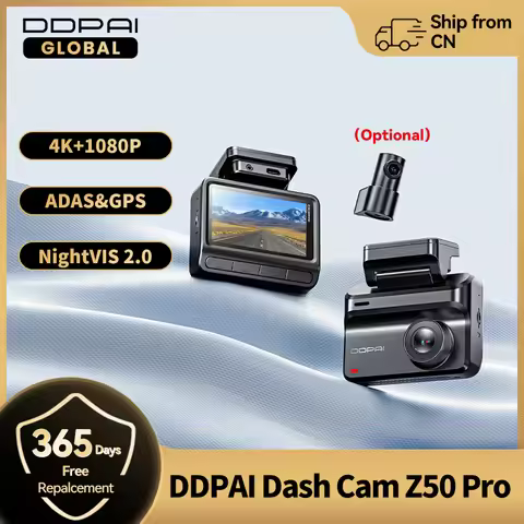 2025 New DDPAI Dash Cam Z50 Pro 4K UHD 3"IPS Display Built-in GPS ADAS Dual-channel Car DVR Wi-Fi 24