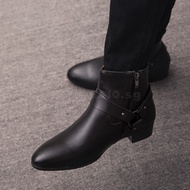 ❤Seven2010❤ Ready Stock Men's Leather Formal Zipper Boots Casual Men Shoes Chelsea Boots Plus Size 39-47