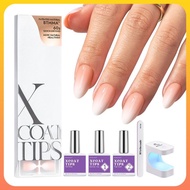 BTArtbox XCOATTIPS - Ombré - Short Almond | Gel X-Press on | 14-21 days long lasting