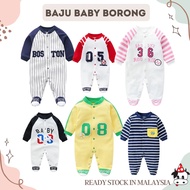 [ READY STOCK ] Baby Romper Comfortable Long Sleeve Sleepsuit BBC078 - Baju Baby Borong