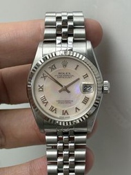 🤍🩷經典款式 勞力士 Rolex 68274 粉紅網紋貝殼面 🐚 狗牙圈31 mm ！