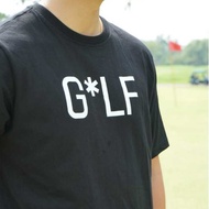 Albatross "GOLF" Black Cotton Jersey T-Shirt