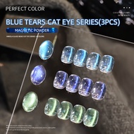 PERPECT COLOR Blue Tears Cat Eye Series 3 Colors 1pc/3g Unique Blue Color And Magnetic Powder Gives 