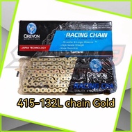 CREVON 415 chain rantai motor gold 415 - 132L LC135 EX5 WAVE Y15 Y16 RS150 RSX150 RXZ SRL110 SRL115