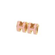 近全新愛馬仕 Pop H 迷你粉紅金五金耳環配件 1551 [二手] 愛馬仕