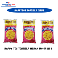 [PAKET HEMAT ISI 3] HappyTos Tortilla chips Original Merah 140 Gr PROMO MURAH