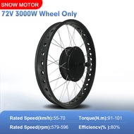 [op041] Electric Fat Bike Kit 72V 3000W 4.0 Tyre Brushless Rear Rotate Hub Motor Wheel 20 24 26inch 