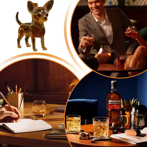 Whiskey Bottle Dog Liquor Bottle Decanters For Alcohol Storage Container Animal Figurines For Home D