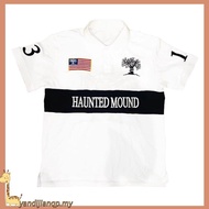 Haunted Mound  Shirt America Retro Street Hip Hop Sho rt Sve Shirt Y2k Men Casual Embroidery Cotton 