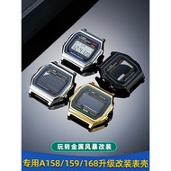 Suitable for Casio Small Square A158WA/A159/F91 Modified Metal Watch Case Stainless Steel Case