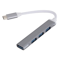 New C809 USB 3.0 x 1 + USB 2.0 x 3 to USB-C / Type-C Multi-function Splitter HUB Adapter (Grey)