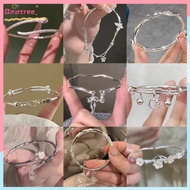 Women's Titanium Bracelet Anti-Rust Princess Bracelet Women's Open Bell Bracelet Adjustable Bff Brac