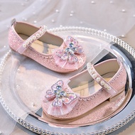 Bowtie Kids Leather Shoe Fashion Causal Sequins Children Causal Wedding Flat Shoes Autumn Girl Princ