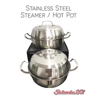 DOZOBO 28CM/30CM  STAINLESS STEEL HOT POT/STEAMER