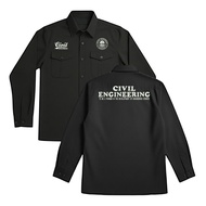 KEMEJA CIVIL ENGINEERING LONG-SLEEVED WORKSHIRT COMPUTER EMBROIDERY